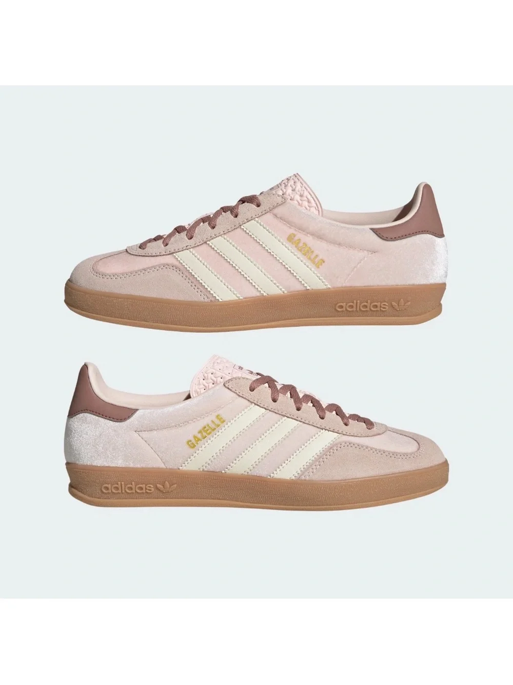 adidas Gazelle Low-Top Sneakers in Pale Pink, Cream & Gum - Picture 7 of 12